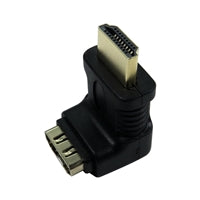 HDMI Right Angle Adapter 270° Gold Plated Male to Female - Black HDMI Right Angle Adapter 270° Gold Plated Male to Female - Black
